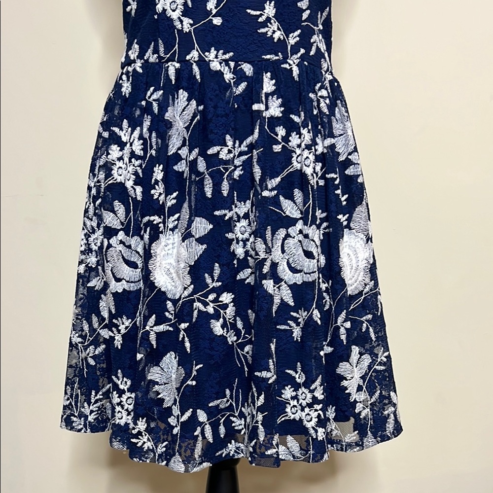 Altar'd State Navy and White Floral Dress - Picture 4 of 11